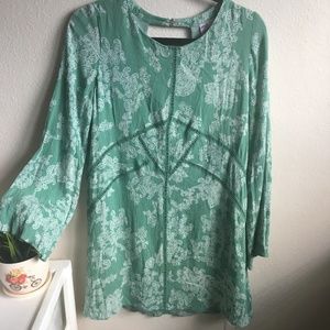 [FRANCESCA'S] ALYA GREEN SHIFT PAISLEY DRESS #331